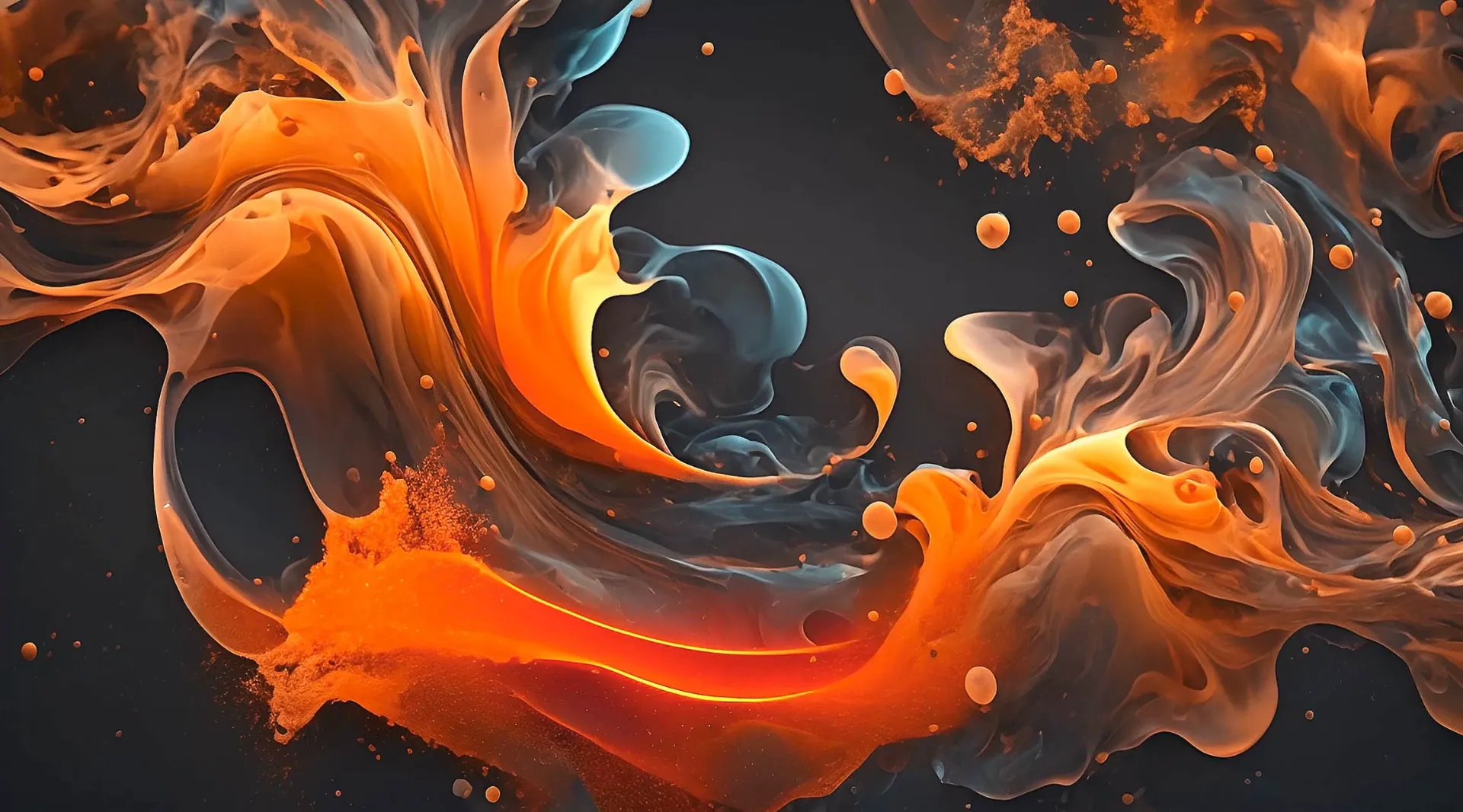 Dynamic Liquid Fire and Ice Motion Video